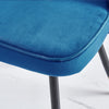Dining Table & Chairs Set 4/6 Velvet Fabric Padded Seat Kitchen Furniture