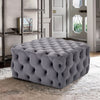 Square/Round Coffee Table Chesterfield Footstool Pouffe Upholstered Bench Seats