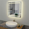 800x800mm LED Illuminated Bathroom Mirror Dual Light With Demister Touch Switch