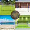 16FT Portable Volleyball Tennis Net Badminton Stand Set Poles Stand Frame & Bag