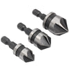 3pcs 1/4" Hex 12/16/19mm Countersink Bit Bore Set Wood Metal Impact Drill Boring