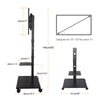 Lockable Caster Rolling TV Floor Stand Cart for 32-70" LED LCD TV w/ Steel Base