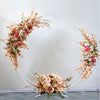 Metal Circle Flower Stand Wedding Pedestal Table Centerpiece Balloon Arch Frame