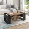 Modern Wooden Coffee Table With Storage Drawer Shelf Living Room Furniture QF