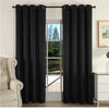 Heavy Thick Thermal Blackout Curtains Eyelet Ring Top Ready Made Curtains Pair