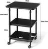 Mobile Printer Utility Cart Machine Stand Home Office Storage Organiser Shelves