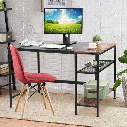 Computer Desk Study PC Gaming Table Home Office Workstation w/ Shelf Furniture