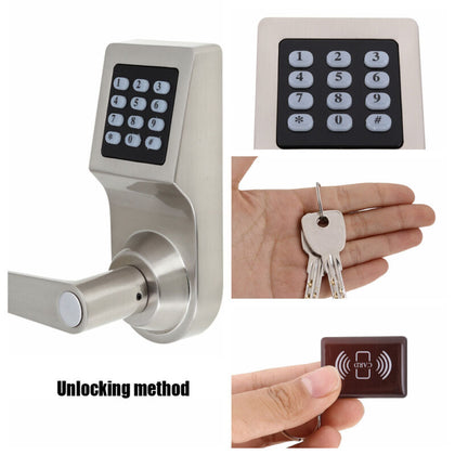 4-in-1 Keyless Smart Electronic RF Card Keypad Entry Door Lock Safety Knob New