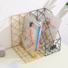 File Magazine Holder Organizer Metal Wire Office A4 Document Storage Basket Rack