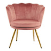 Genesis Flora Accent Tub Chair Scallop Armchair Petal Back With Golden Legs