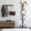 Modern Coat Stand Hanger 12 Hooks Metal Clothes Rack with Umbrella Holder