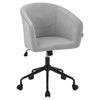 Soft Velvet Padded Office Chair Ergonomic Swivel Computer Desk Seat with Armrest