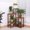 40" Tall Corner Wood Plant Stand Potted Flower Shelves Home Office Lawn Window