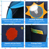Kids Bed Tunnel Tent Portable Pop Up Playhouse with Double Mesh Curtain and Bag