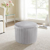 Round Velvet Footstool Dressing Table Chair Bedroom Vanity Seat Ottoman Stool