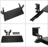 Clamp-on Keyboard Slide Tray Under Desk\ Folding Extender Tray Table Mount Shelf