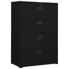 Filing Cabinet Black 90x46x134 Steel M8R1