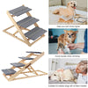 2In1 Portable Folding Pet Stairs for Dog Cat High Bed Steps Safety Car Wood Ramp