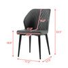 Set of 2 Faux Leather/Suede Dining Chairs Metal Legs Reception Restaurant Chair