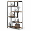 5Tier Bookcase Freestanding Shelving Display Storage for Living Room Home Office