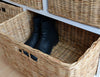 Large White Basket Storage Unit,Wicker Drawers,Hallway, Kitchen,Bathroom storage