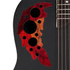 New 41 inch Cutawary Acoustic Guitar Spruce Top Grape Hole Round Back Black