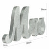 Wooden Standing Silver Mr and Mrs Letters SignTable Wedding Decorations UK