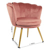 Genesis Flora Accent Tub Chair Scallop Armchair Petal Back With Golden Legs