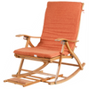 Large Garden Rocking Deck Chair High Back Chair Outdoor Sun Seat w/ Pad Cushion