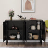 4 Door Sideboard Storage Cupboard Buffet Cabinet with Shelf Living Room TV Stand