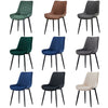 2x Dining Chairs Velvet Faux Leather Seat Dining Room Restaurant Chair Modern