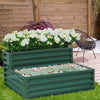 Garden Metal Raised Vegetable Planter Outdoor Flower Trough Herb Grow Bed Box