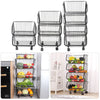 Large Stackable Metal Wire Basket Trolley Rack Kitchen Fruit Vegetable Storages