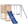 Playhouse with Slide Swings Solid Wood Pine V6J3