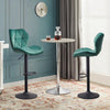 Modern 2 Velvet Bar Stools Diamond Seat Kitchen Salon Chairs Pub Gas Lift Swivel