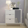 Bedside Table Cabinets Luxury White Wooden Drawers Bedroom Premium Quality Table