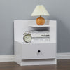 Modern Bedside Table Lamp Cabinet Nightstand Shelf Storage Unit BedroomFurniture