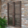 Metal Vintage Chic Shutter Garden Mirror WindowStyle Wall Hanging Home Art Decor