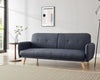3 Seater Sofabed Charcoal Padded Fabric Designer Sofa Suite Tufted Backrest Sofa