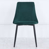 4x Velvet Dining Chairs Padded Seat Retro Metal Legs Office Kitchen Lounge Chair