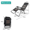 2 Pieces Foldable Zero Gravity Reclining Garden Patio Deck Chair Sun Lounger