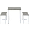 Industrial Wooden Dining Table Set 2 Bench Home Kitchen Furniture Patio Outdoor