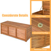 180L Storage Box Outdoor Patio Deck Wooden Garden Bench for Cushions & Tools