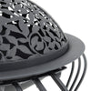 Outdoor Garden Fire Pit Round Steel Bog Burner Heater with Poker Spark Screen