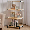 4 Tier Printer Stand Rolling Bookcase Kitchen Shelf Display Cabinet Side Table