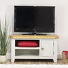 Painted Oak Small TV Stand / 90cm Grey Solid TV Unit / Storage Cabinet