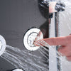 Modern Thermostatic Shower Panel Column Tower & 3 Body Jets Twin Head Shower UK