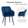 2x Dining Chairs Set Velvet Padded Seat Metal Legs Dining Room Furniture Chair