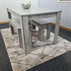 Grey Dining Table And 4 Chairs Dining Room Wood kitchen table and Leather chairs