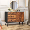 Industrial Storage Cabinet Floor Standing Wooden Sideboard Accent Side Cabinet